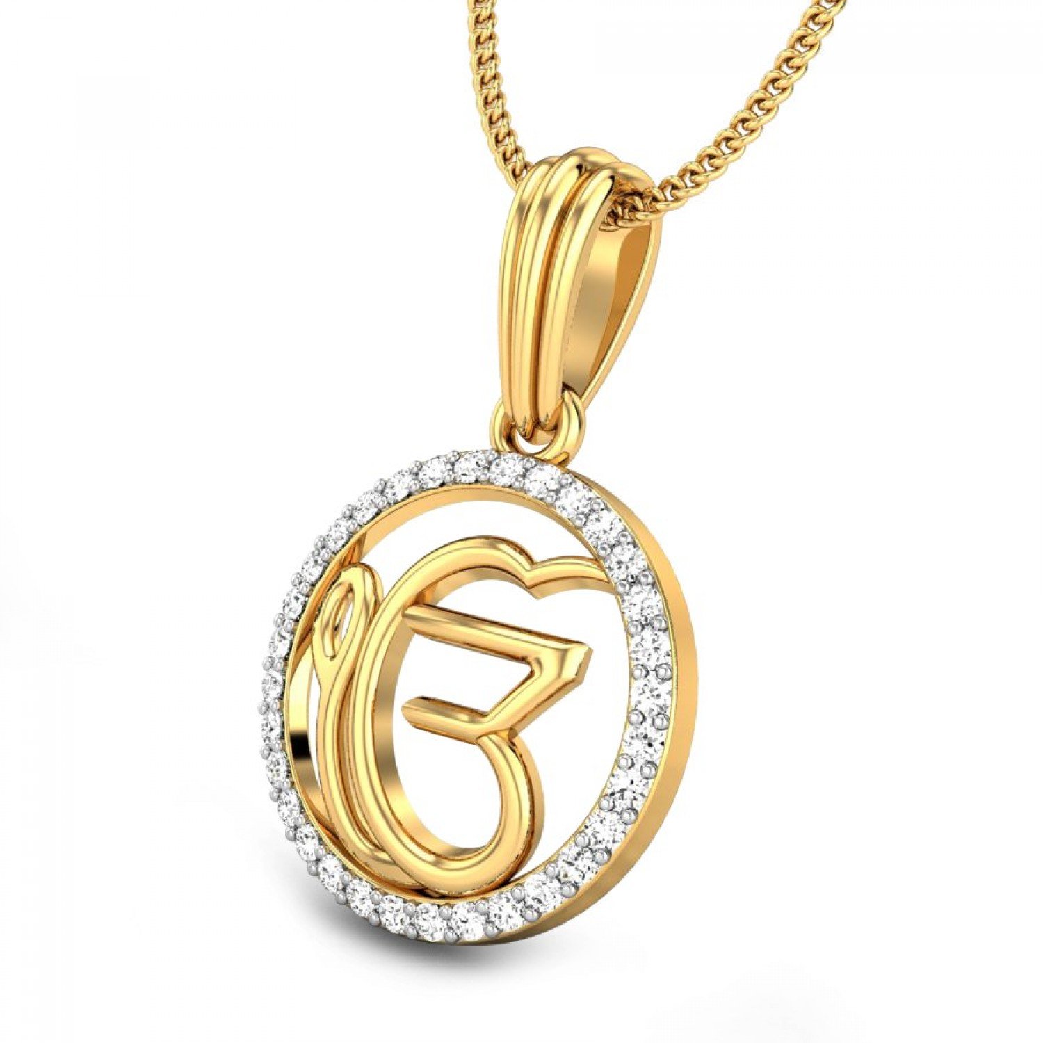 Ek Onkar Divine Diamond Pendant