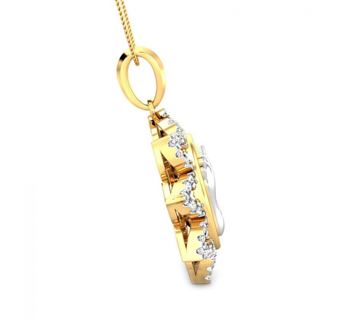 Maha Lakshmi Padukas Diamond Pendant
