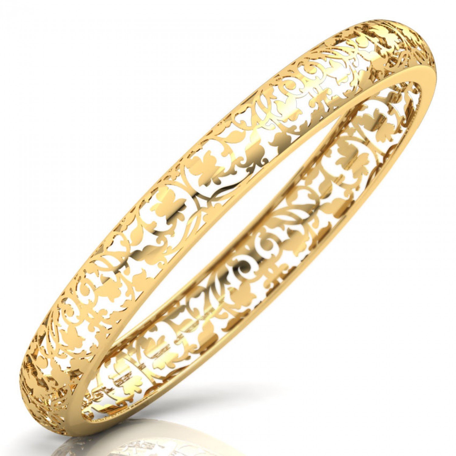 Shimmering Alber Gold Bangles