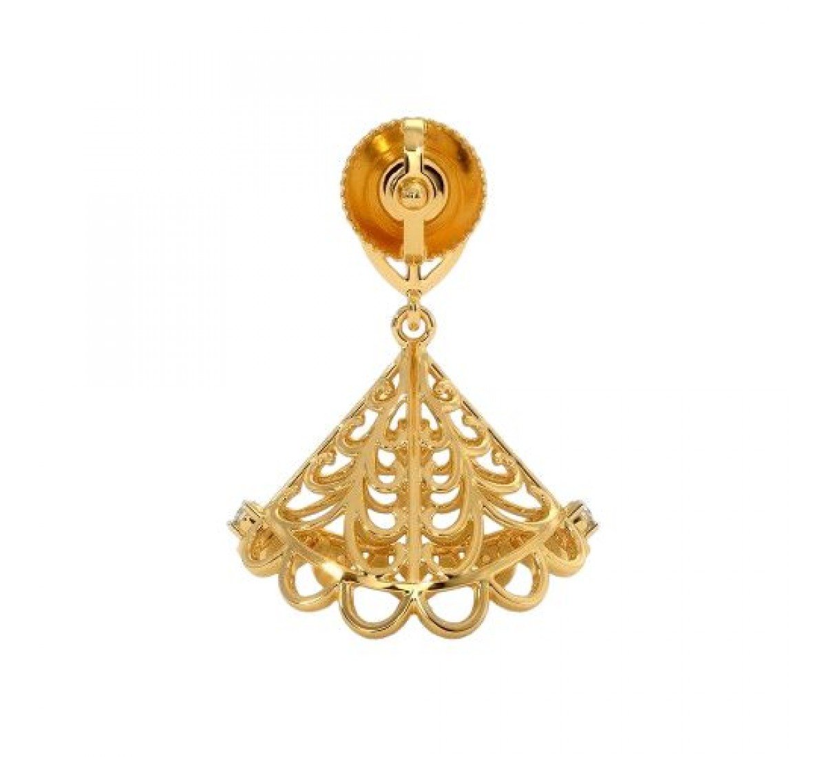 Meandering Creel Gold Jhumkas