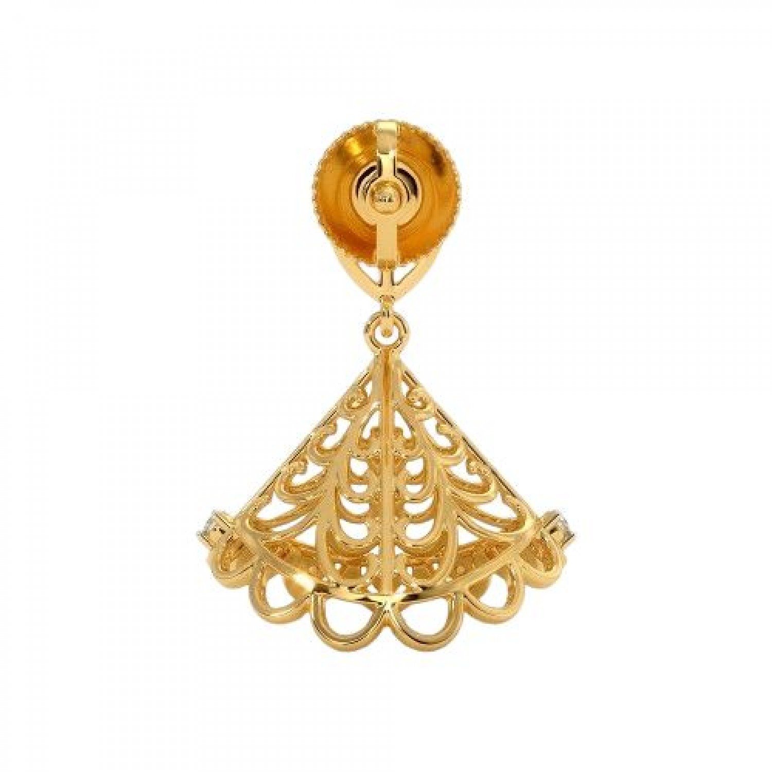 Meandering Creel Gold Jhumkas