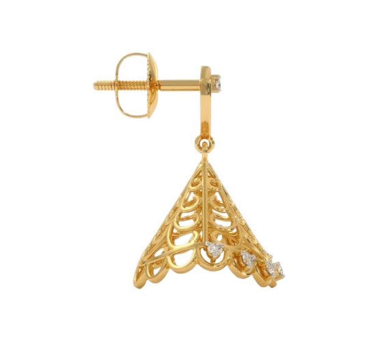 Meandering Creel Gold Jhumkas