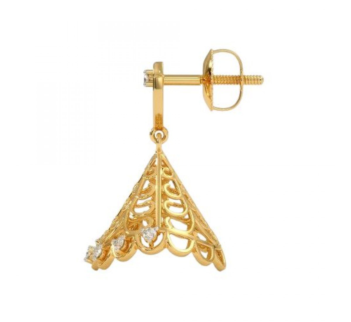 Meandering Creel Gold Jhumkas