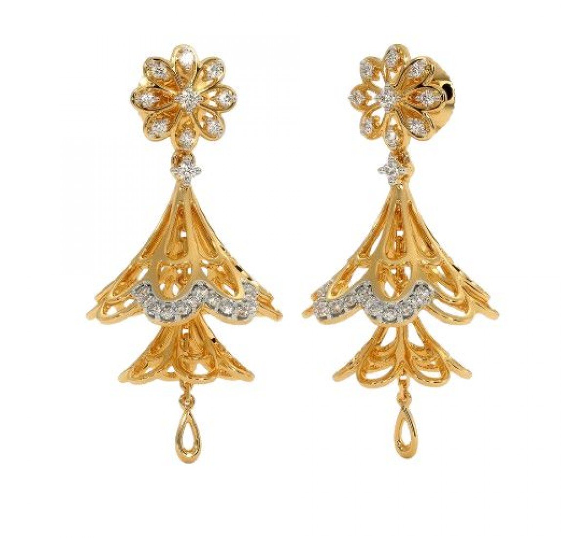 Alcove Nadia Diamond Jhumkas