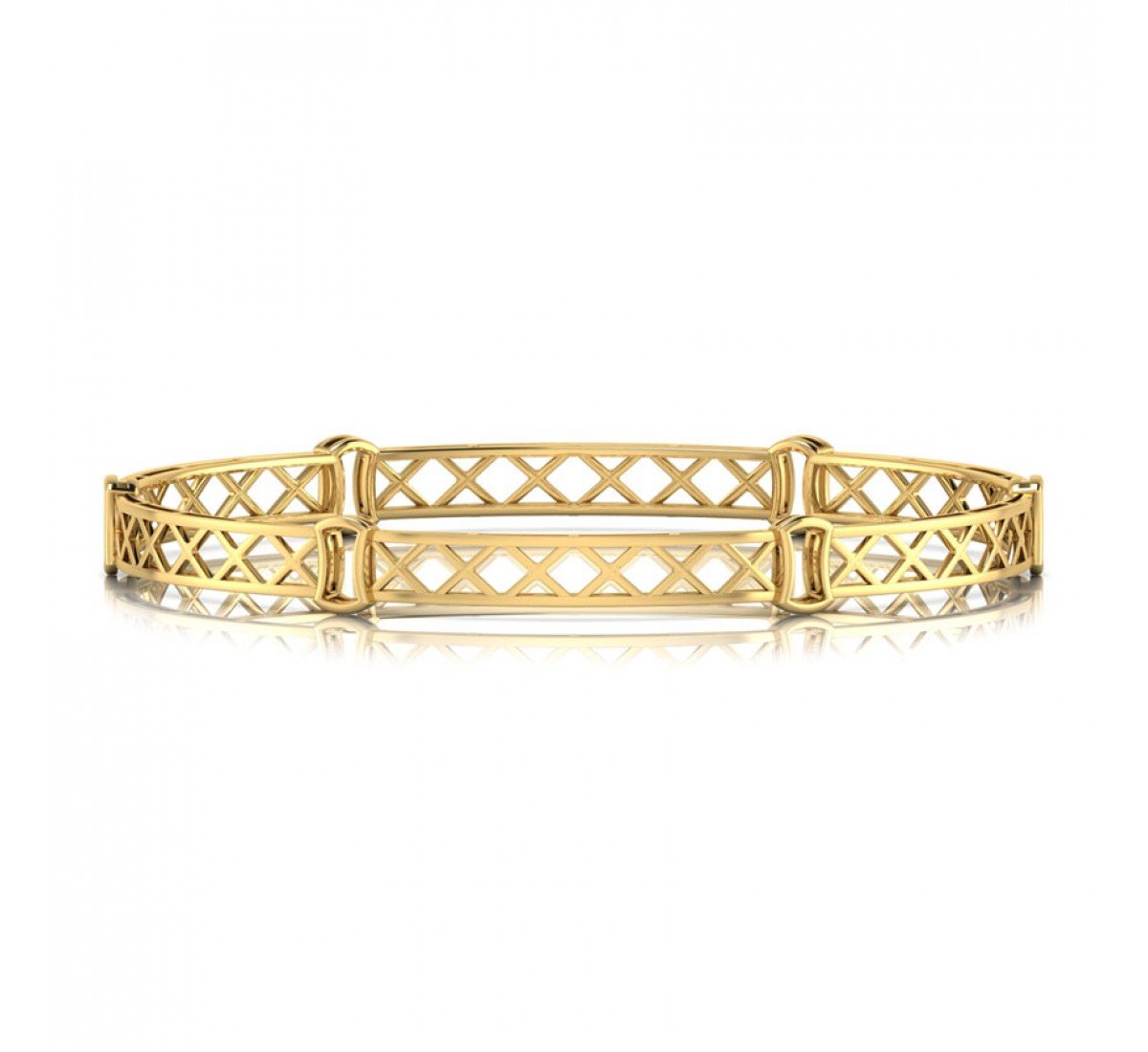 Teardrop Lace Gold Bangles