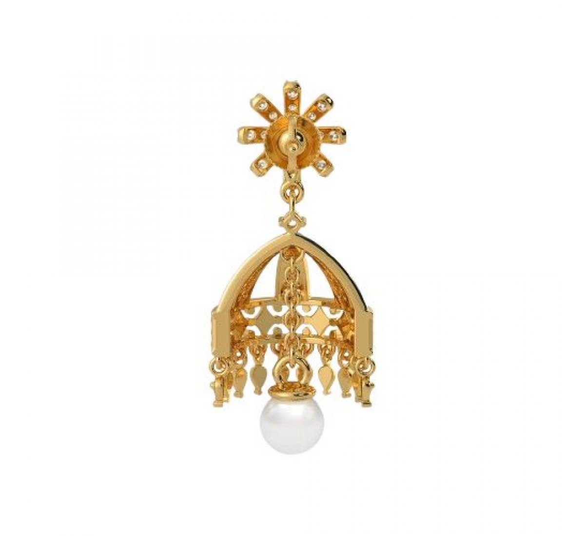 Treasure Mayura Diamond Jhumkas