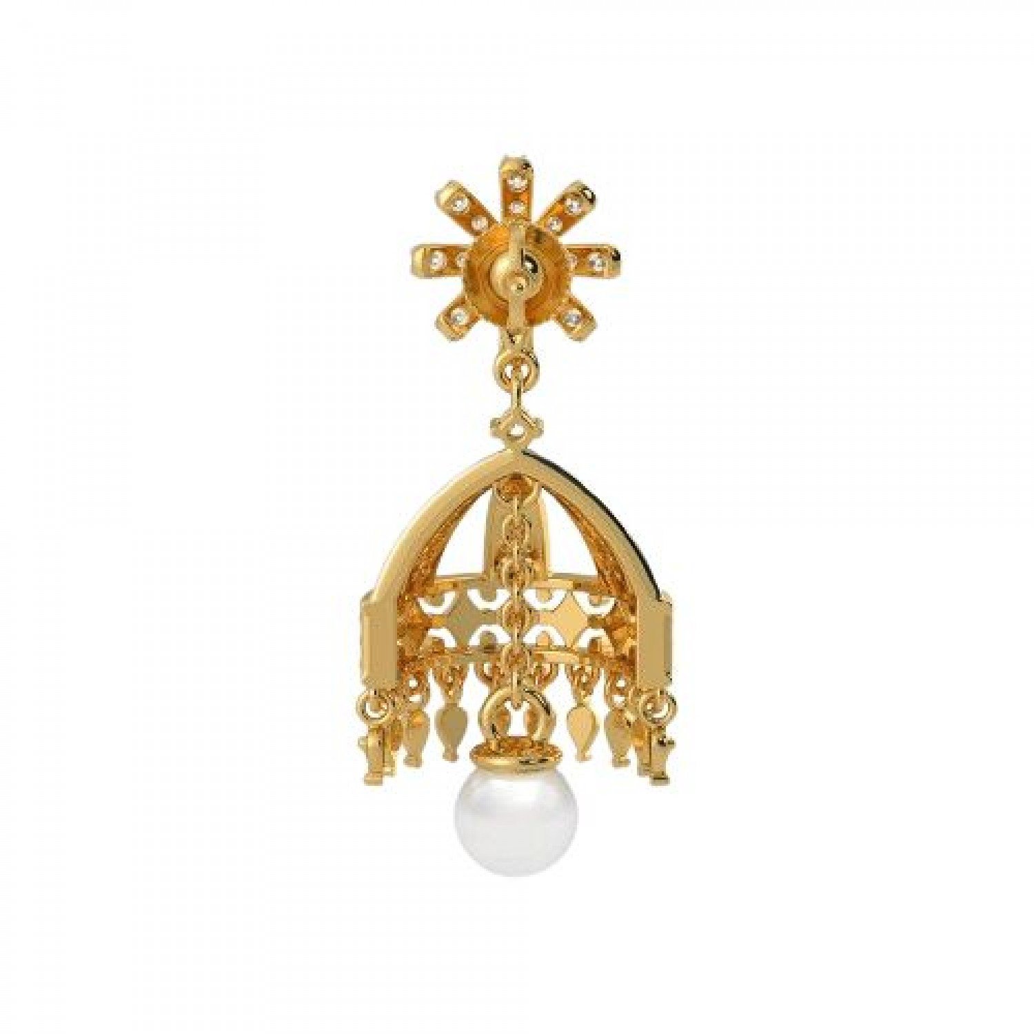 Treasure Mayura Diamond Jhumkas