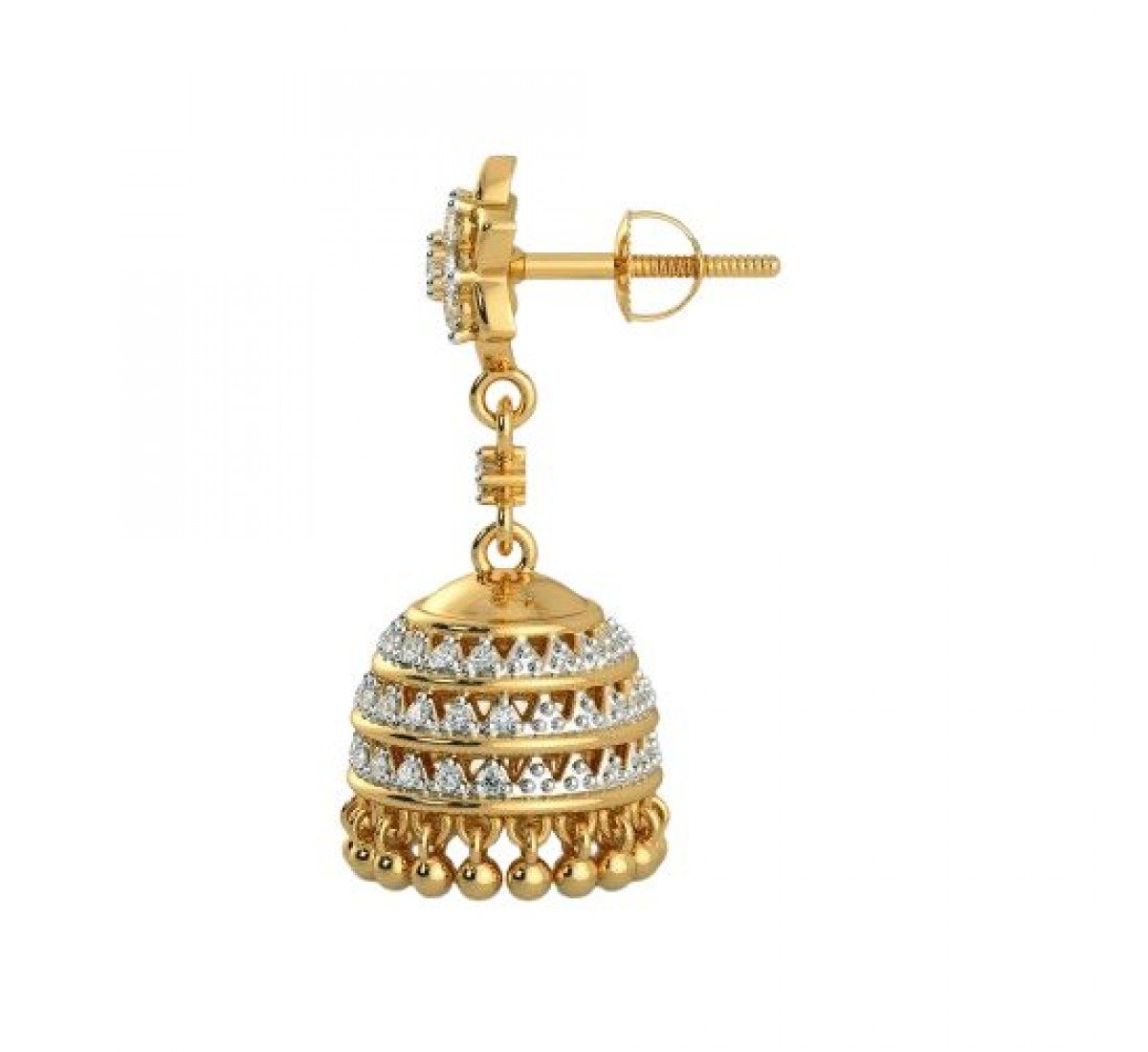 Weave Charming Diamond Jhumkas