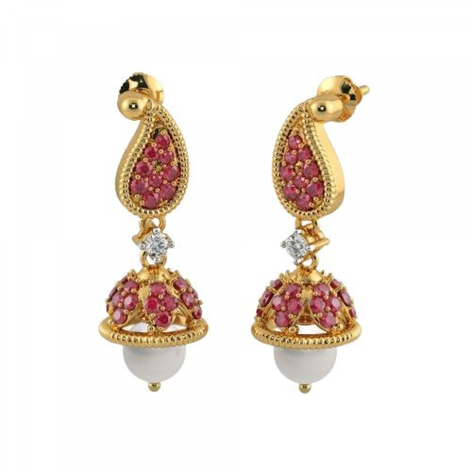 Molly Amara Diamond Jhumkas