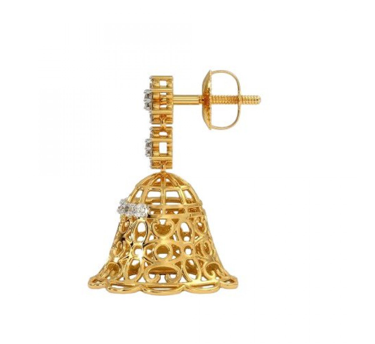 Edhita Sphere Diamond Jhumkas