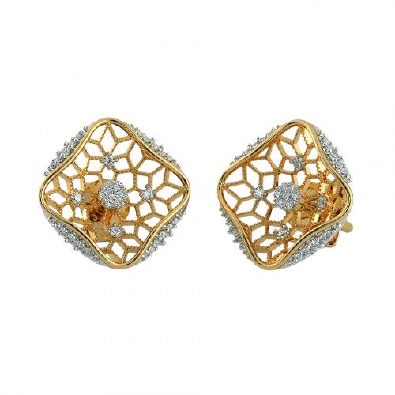 Laurel Drift Diamond Earrings
