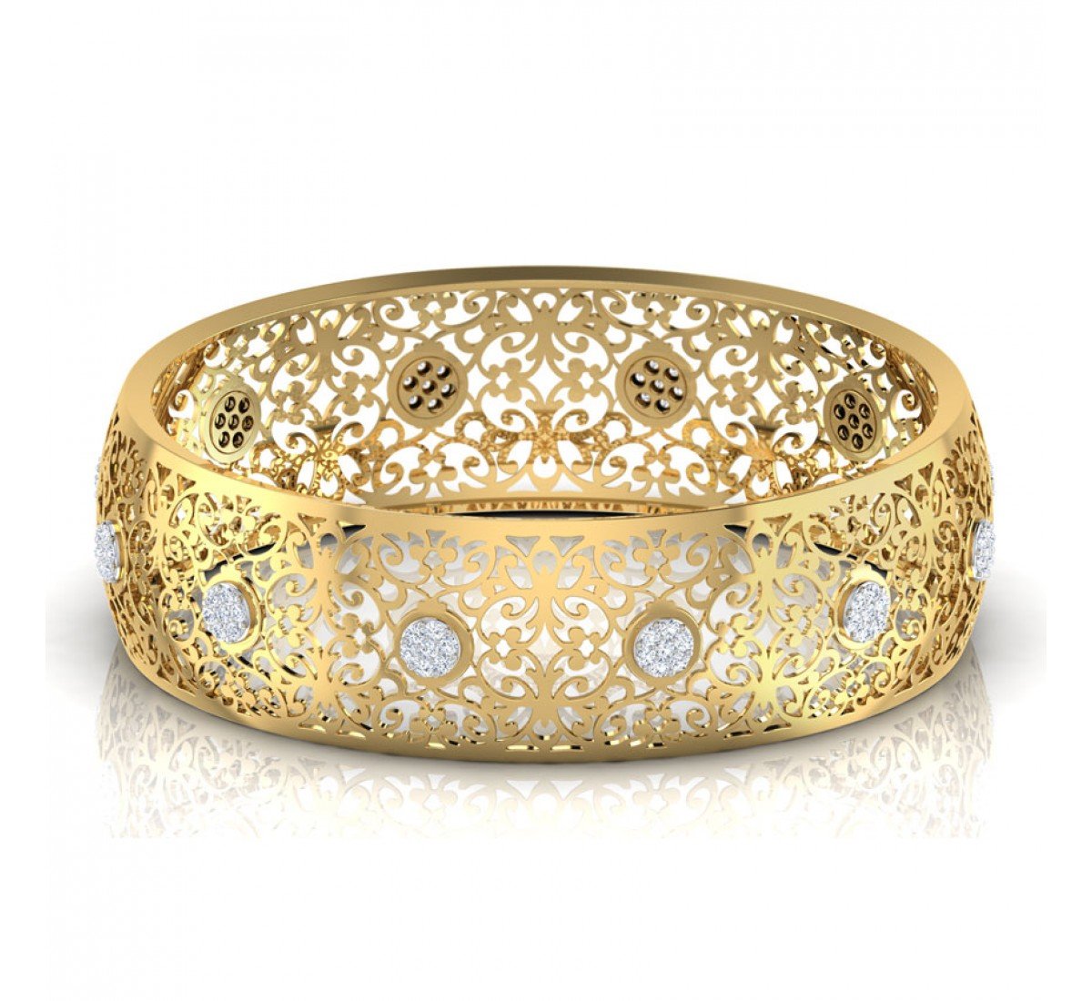 Drop Round Diamond Bangles