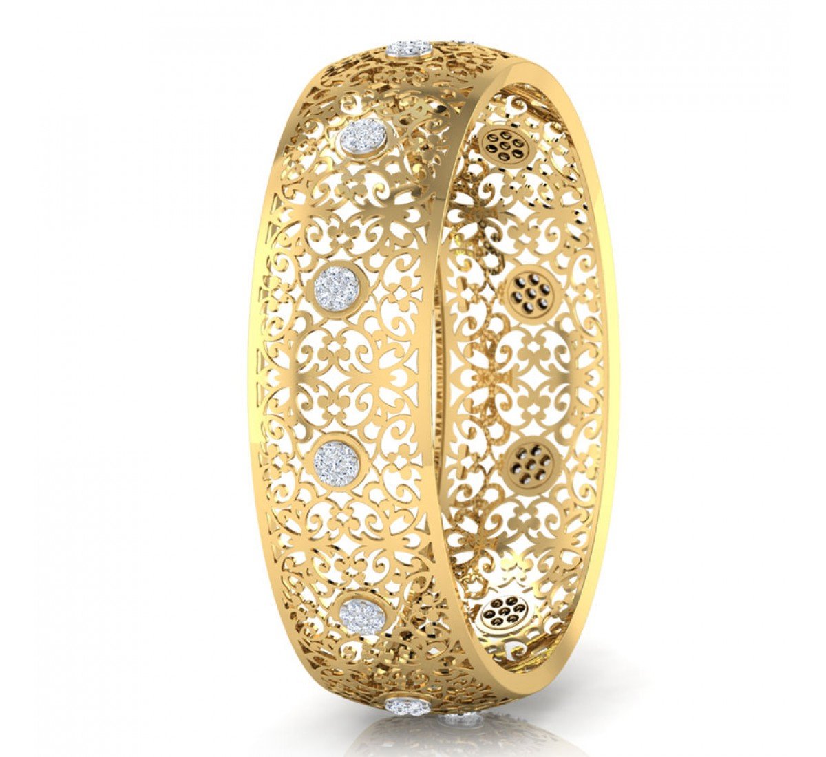 Drop Round Diamond Bangles