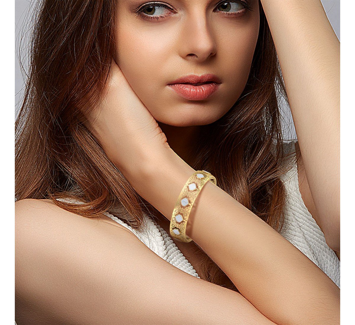 Enchanting Round Diamond Bangles