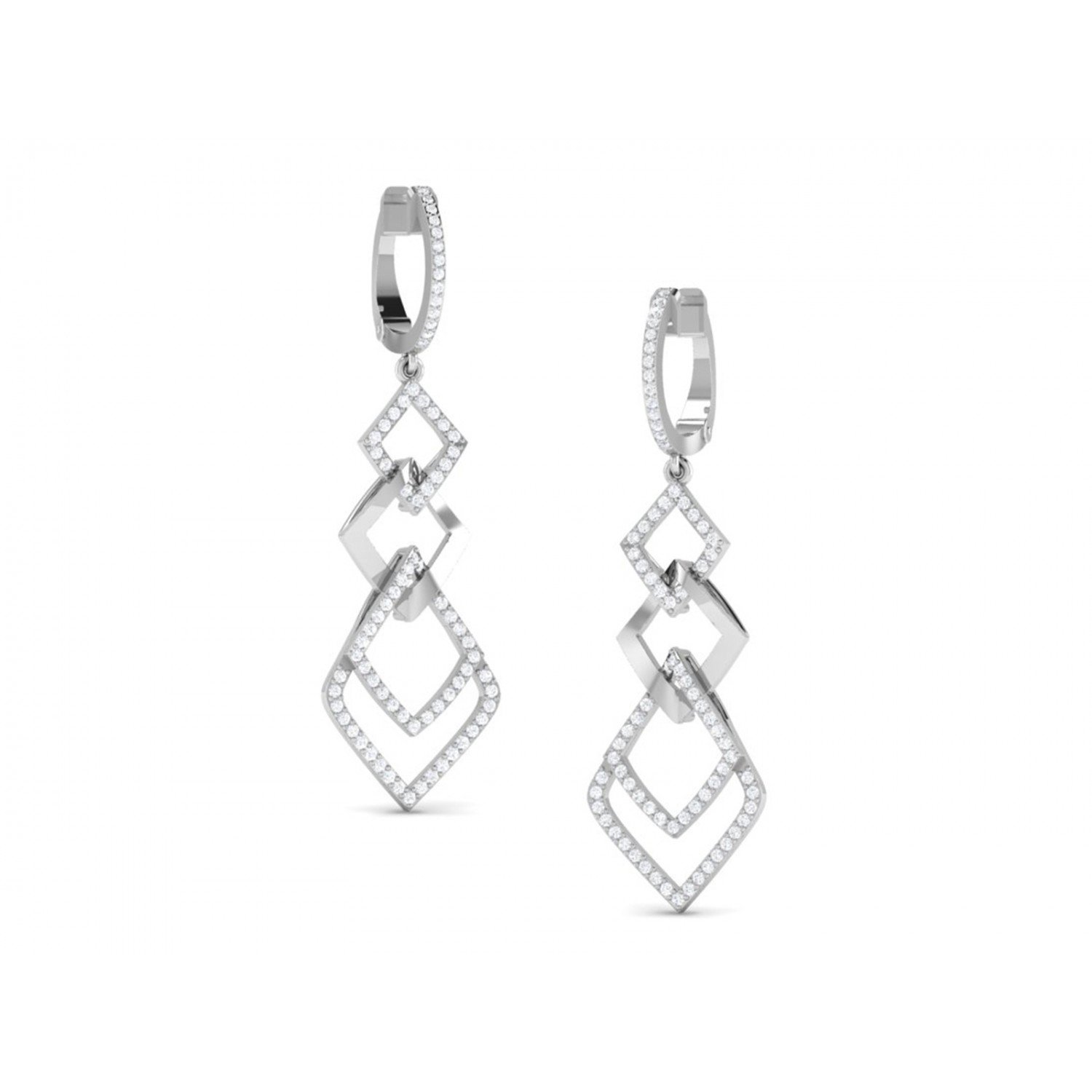 Nectarize Pendulum Diamond Earrings
