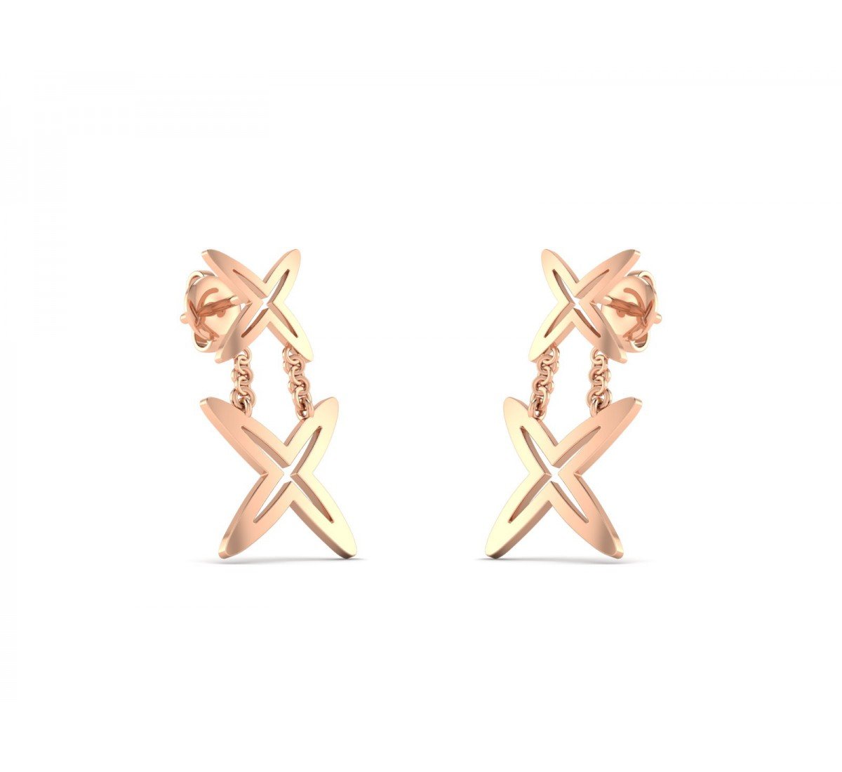 Azure Wingring Gold Earrings