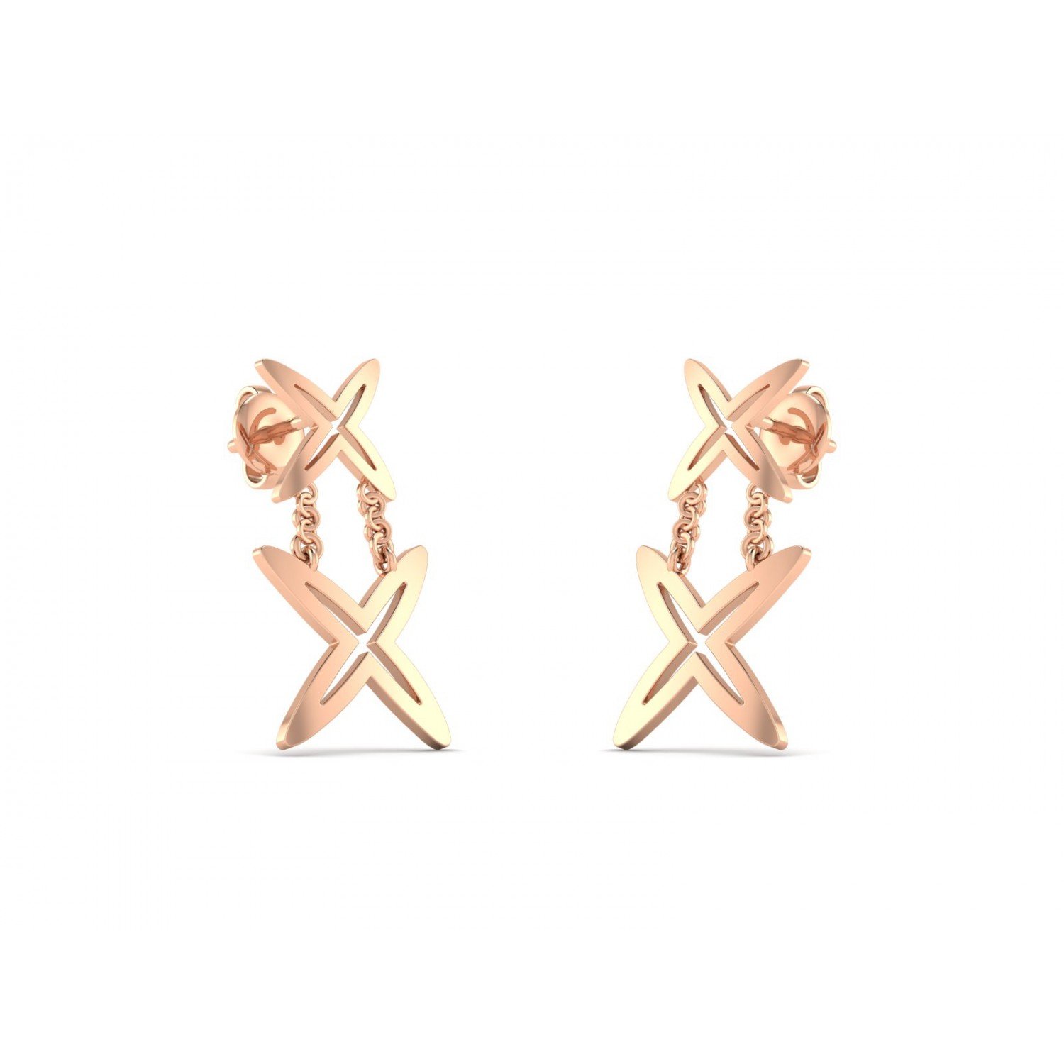 Azure Wingring Gold Earrings