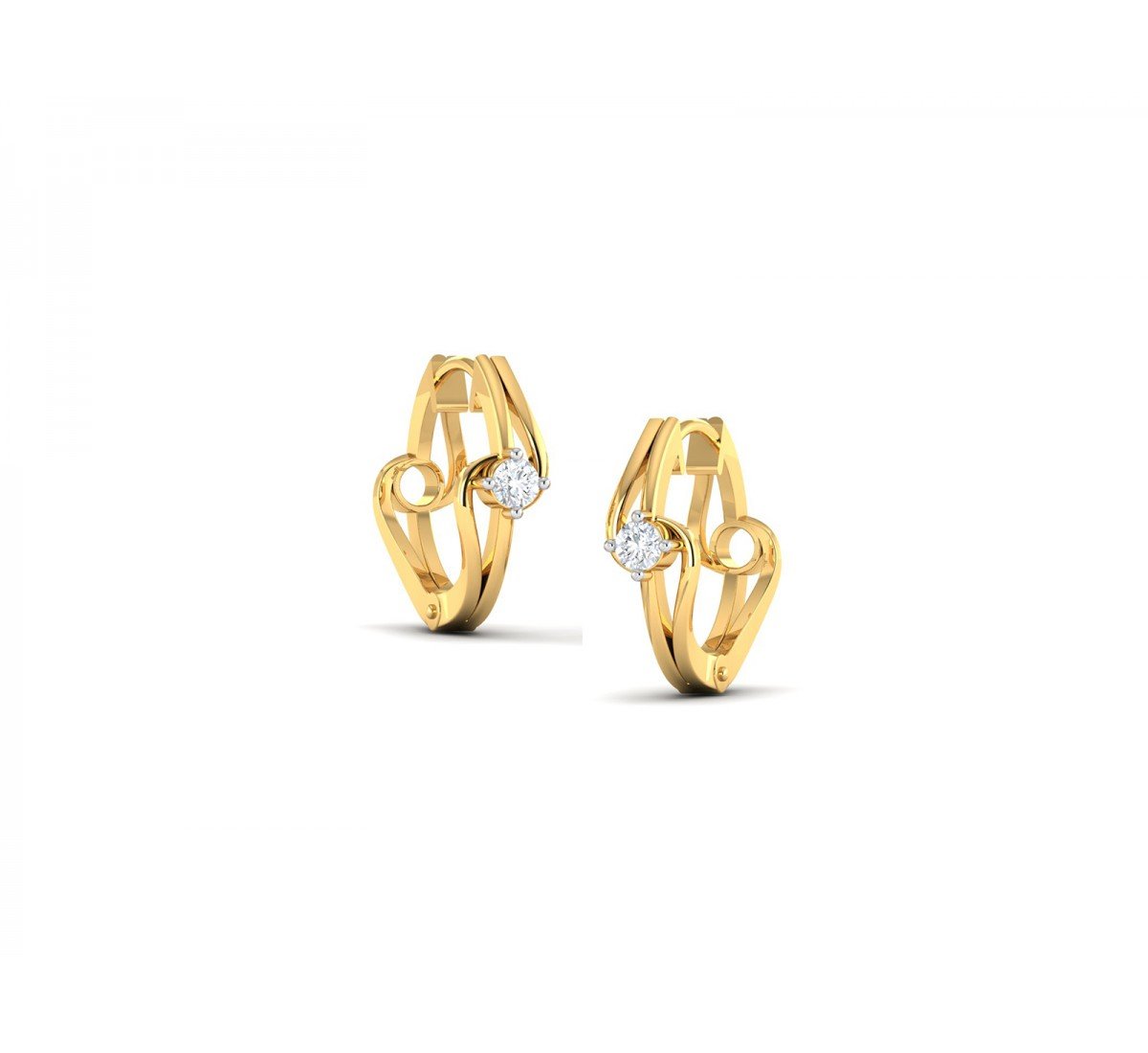 Leafy Ice Diamond Earrings