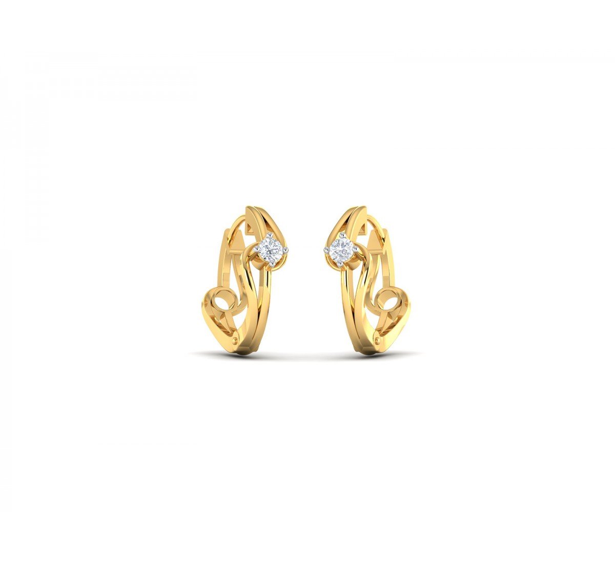 Leafy Ice Diamond Earrings