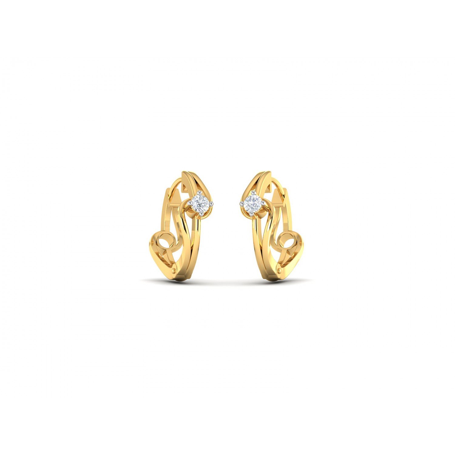 Leafy Ice Diamond Earrings