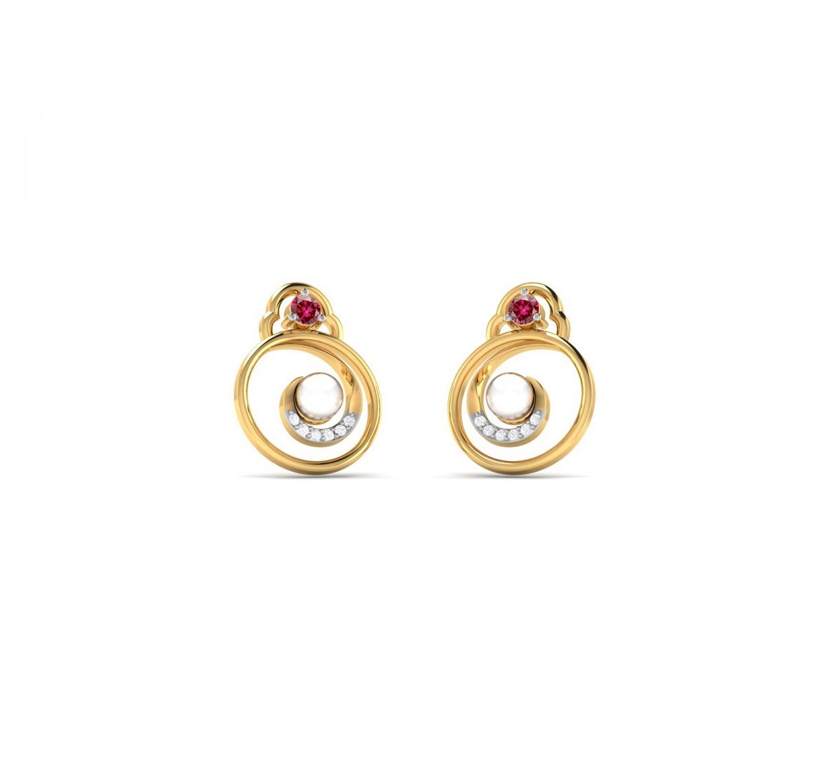 Sculpture Diamond Earrings