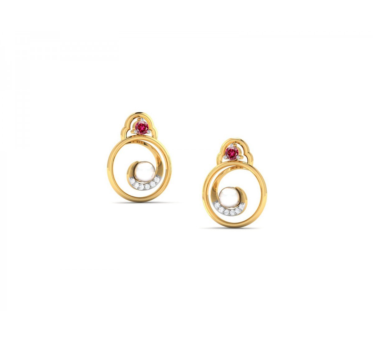 Sculpture Diamond Earrings