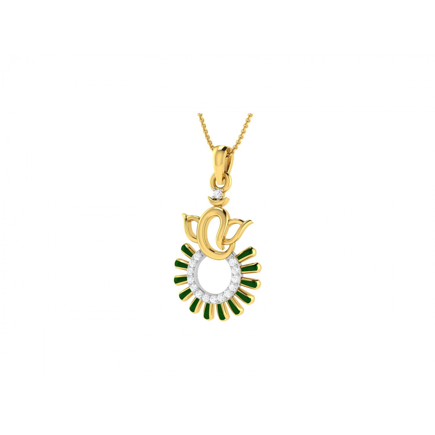 Ekakshar Ganu Diamond Pendant