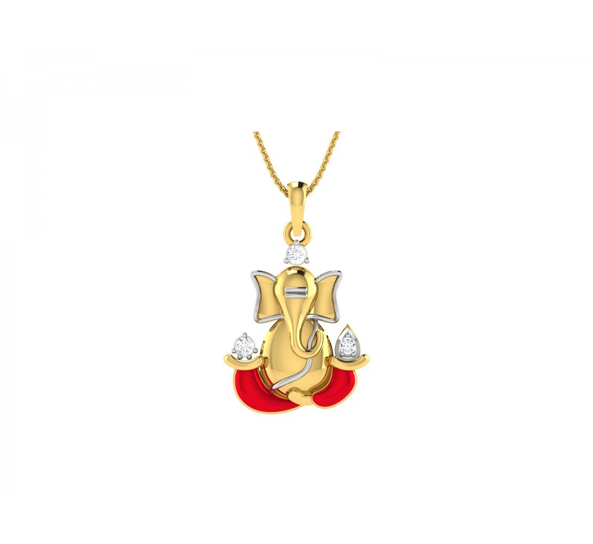 Gajaanan Ganeya Diamond Pendant