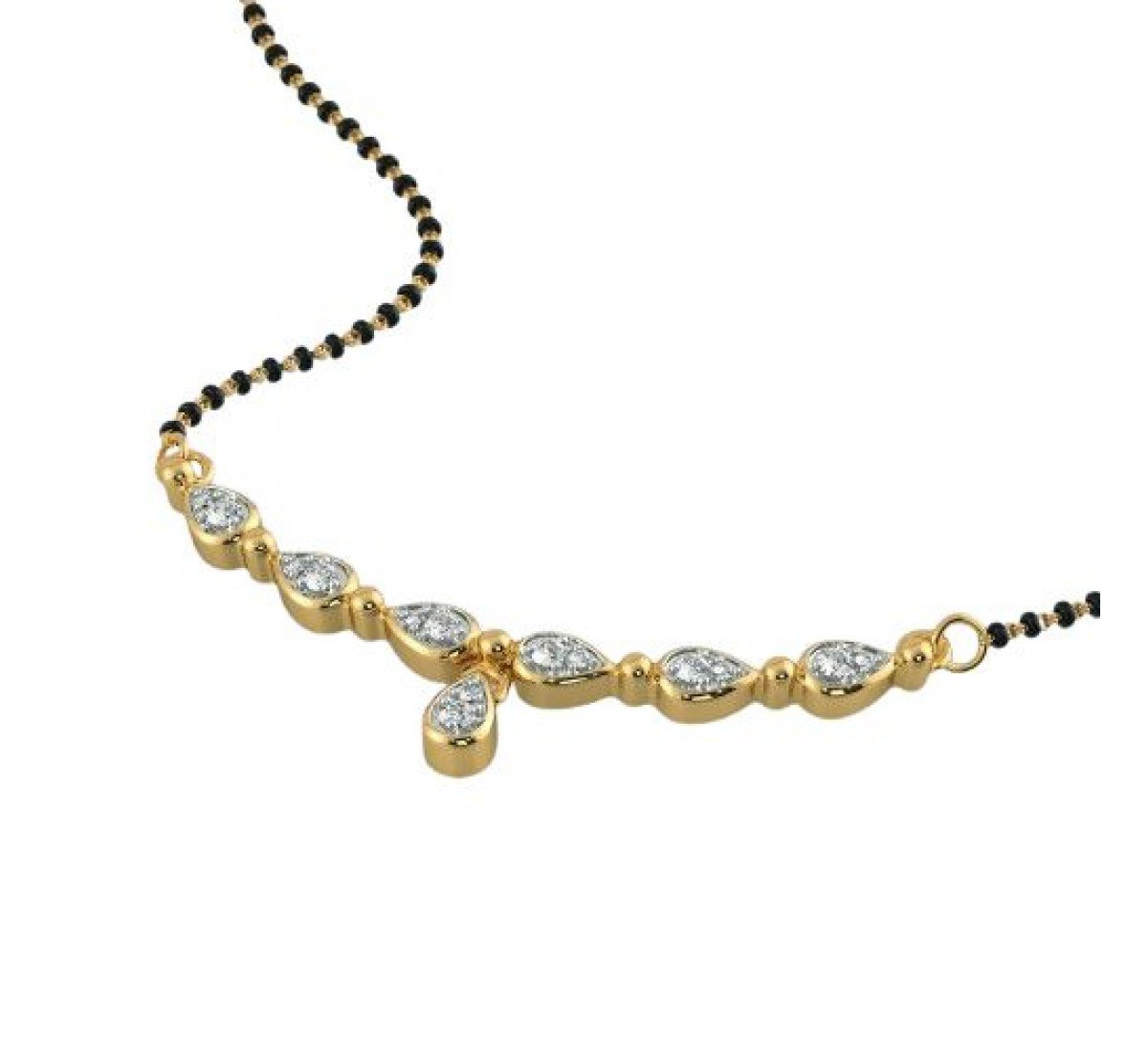 Obsidian Diamond Mangalsutra