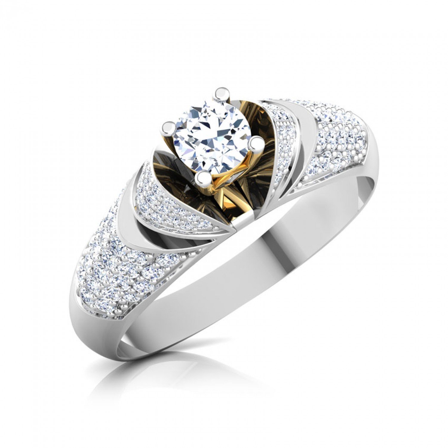 Nishk Lyra Solitaire Diamond Ring