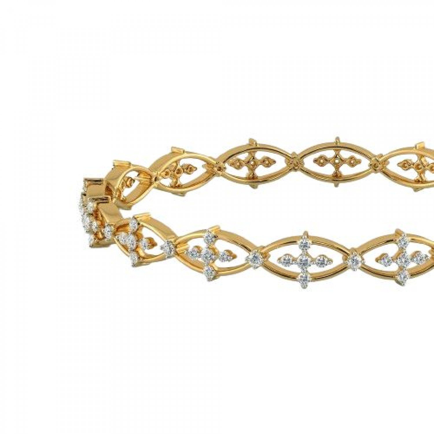 Eccentric Round Diamond Bangles
