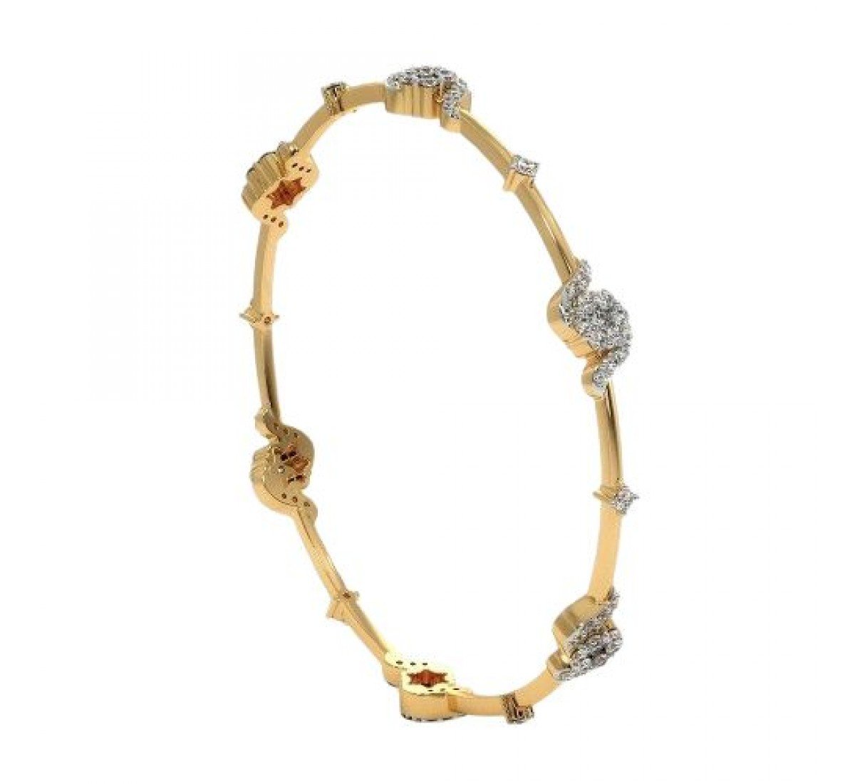 Modern Twine Diamond Bangles