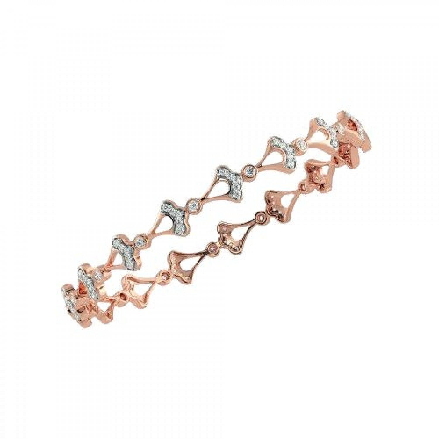 Carvings Swirl Diamond Bangles