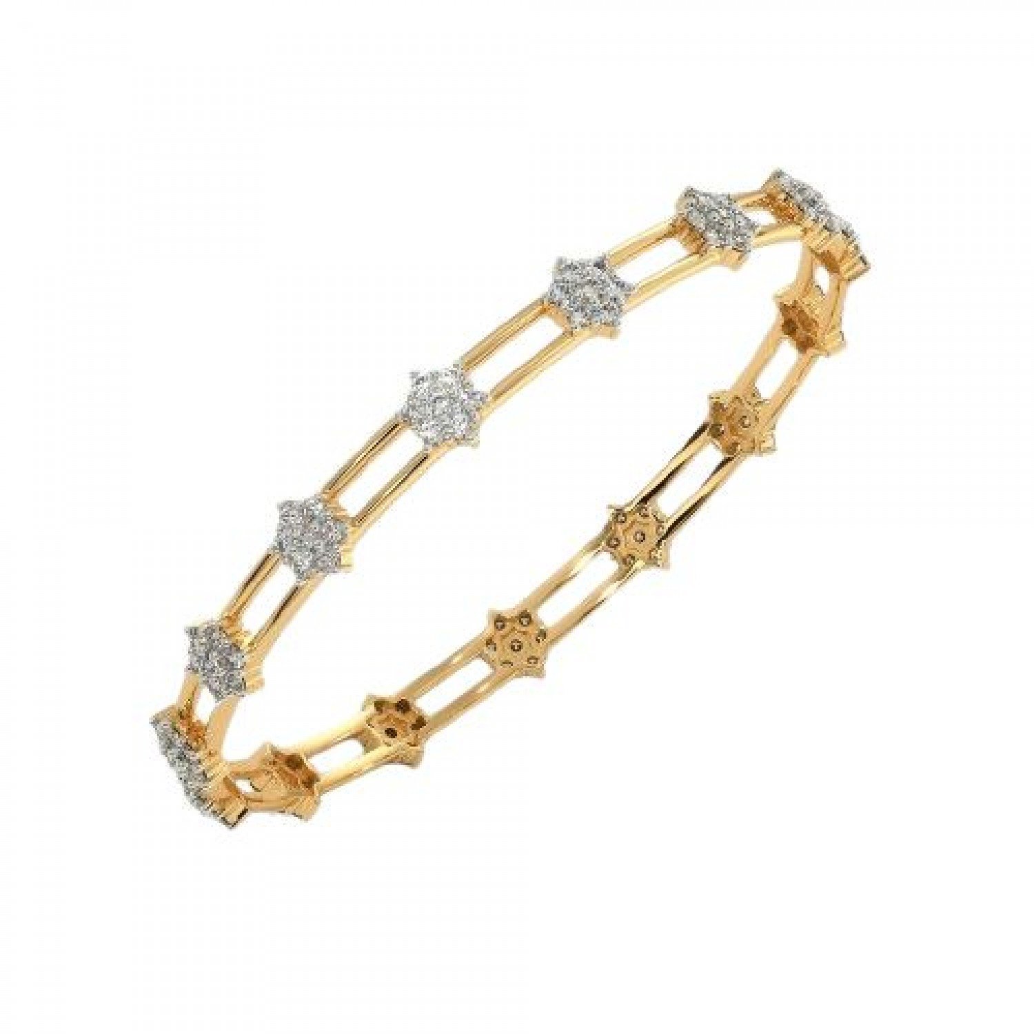 Cutout Brilliant Diamond Bangles