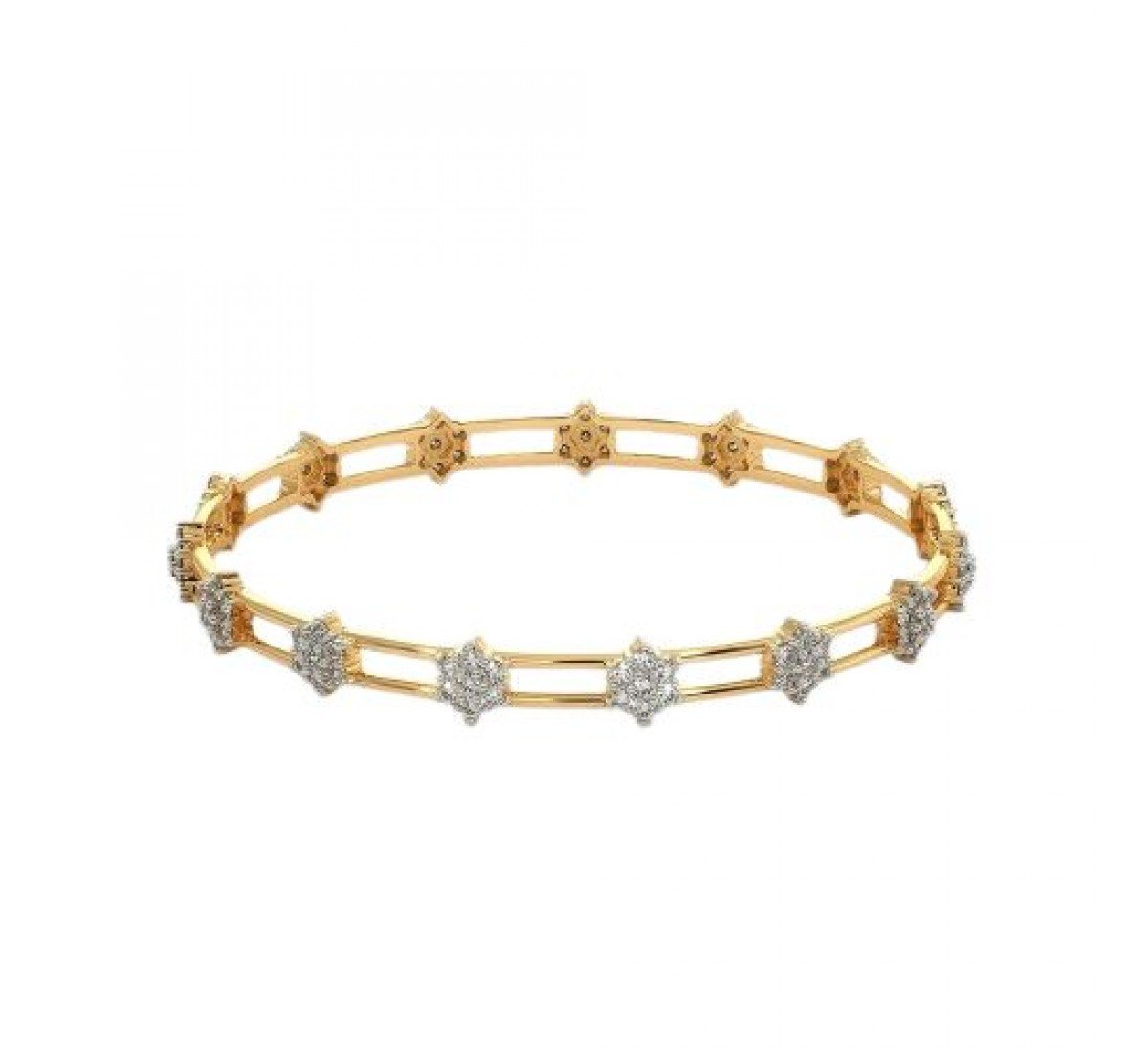 Cutout Brilliant Diamond Bangles