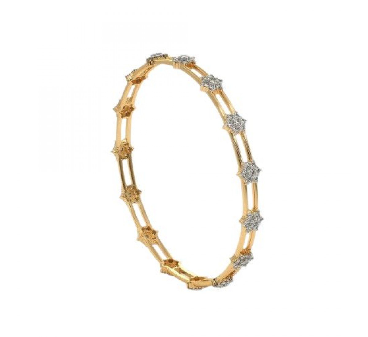 Cutout Brilliant Diamond Bangles