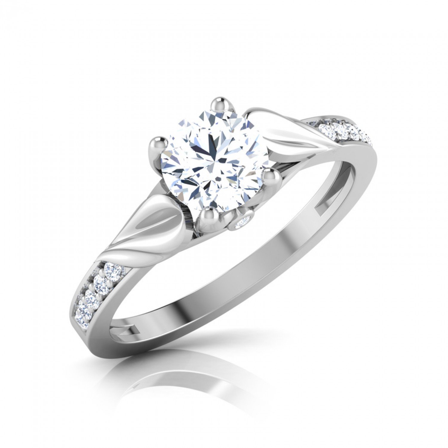 Lustrous Spark Solitaire Diamond Ring