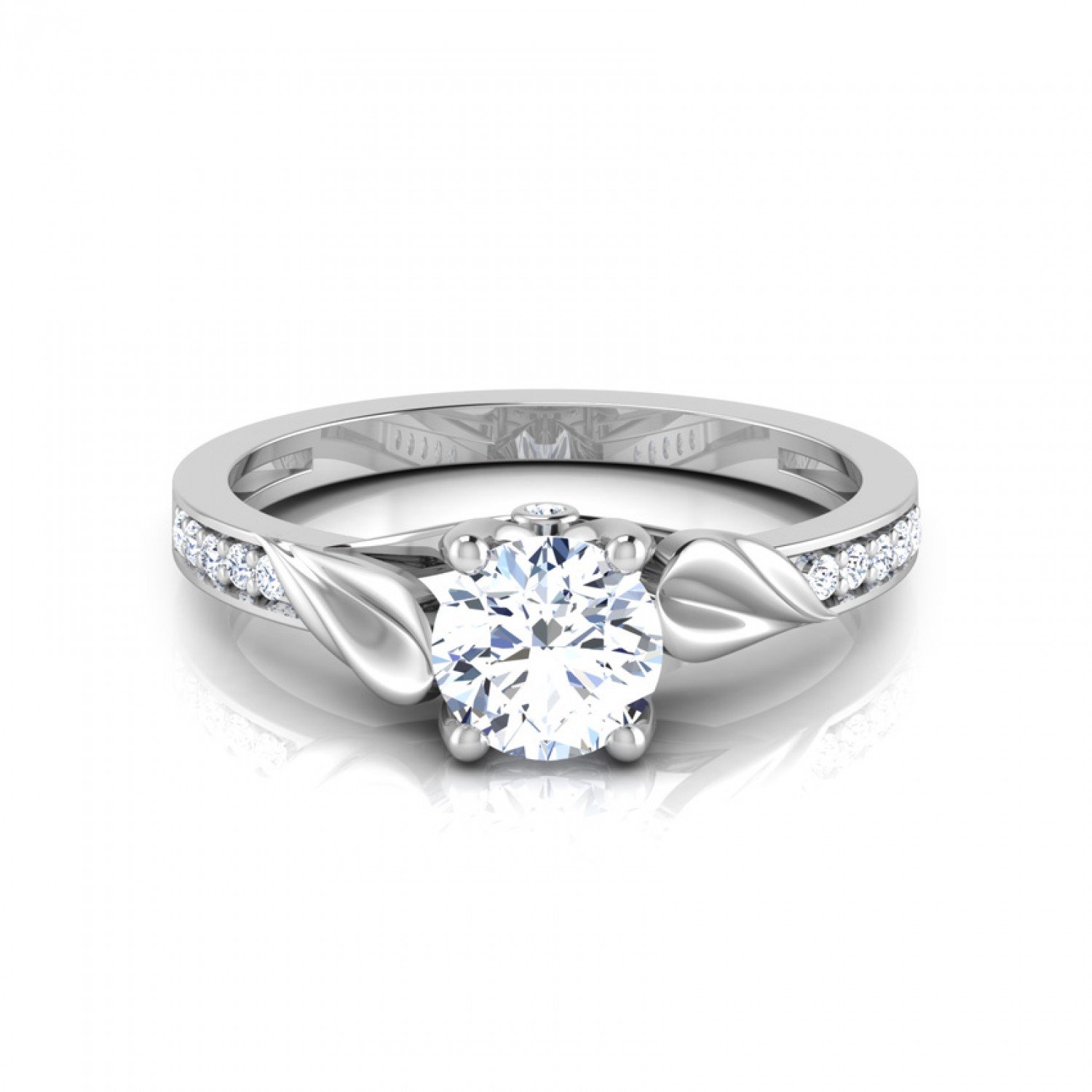 Lustrous Spark Solitaire Diamond Ring