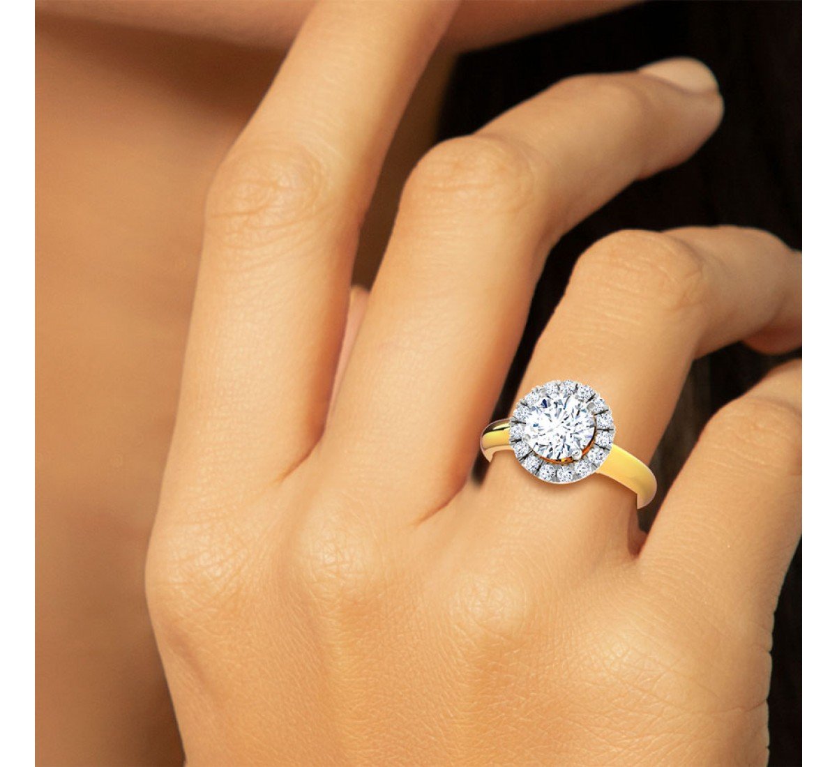 Becca Floral Solitaire Diamond Ring