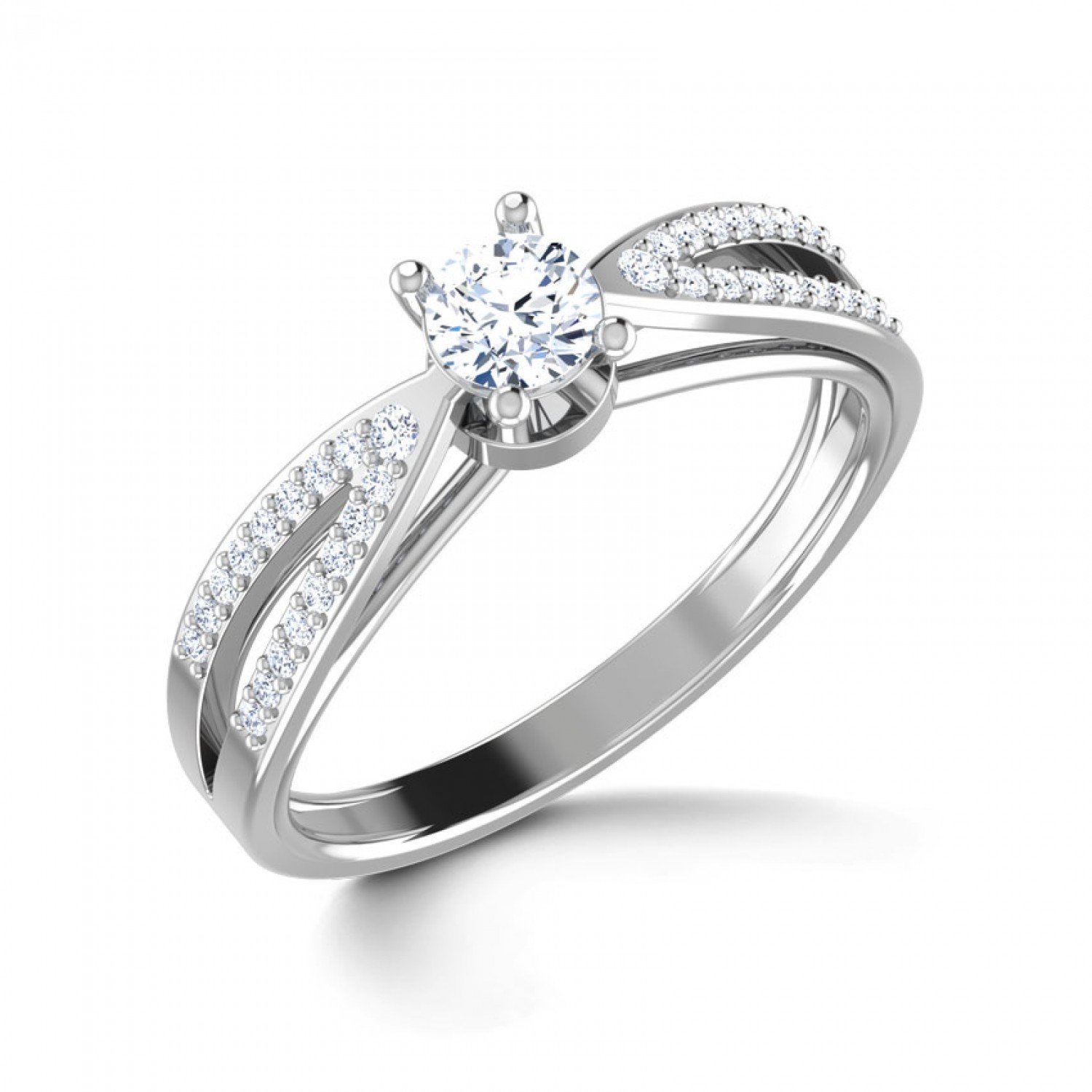 Opulence Knot Solitaire Diamond Ring
