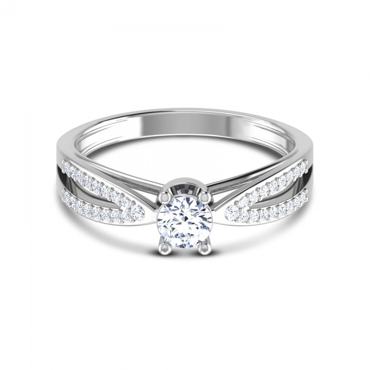 Opulence Knot Solitaire Diamond Ring