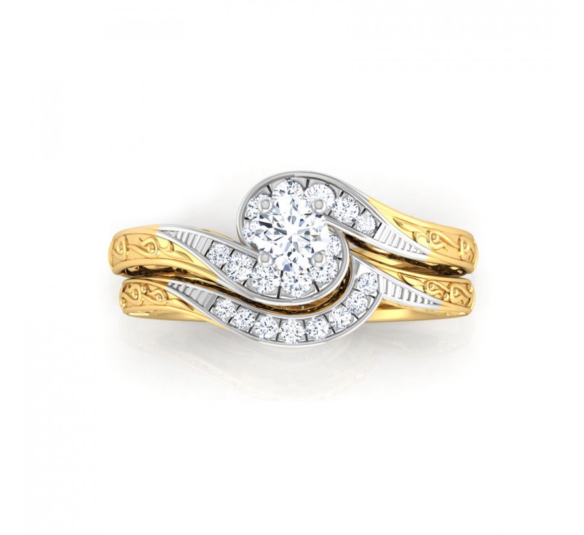 Whirl Radiance Solitaire Diamond Ring
