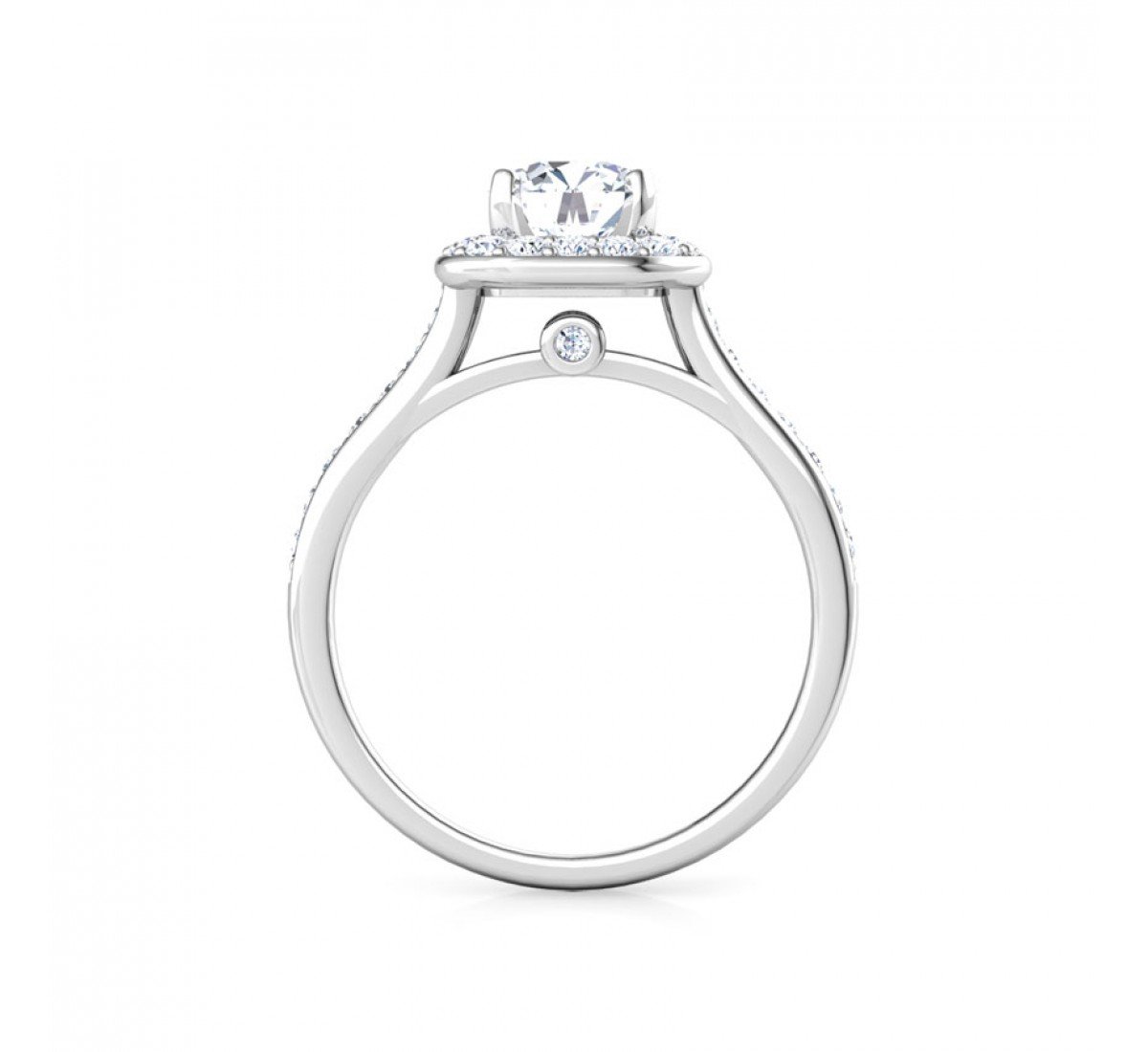 Whimsical Curve Solitaire Diamond Ring