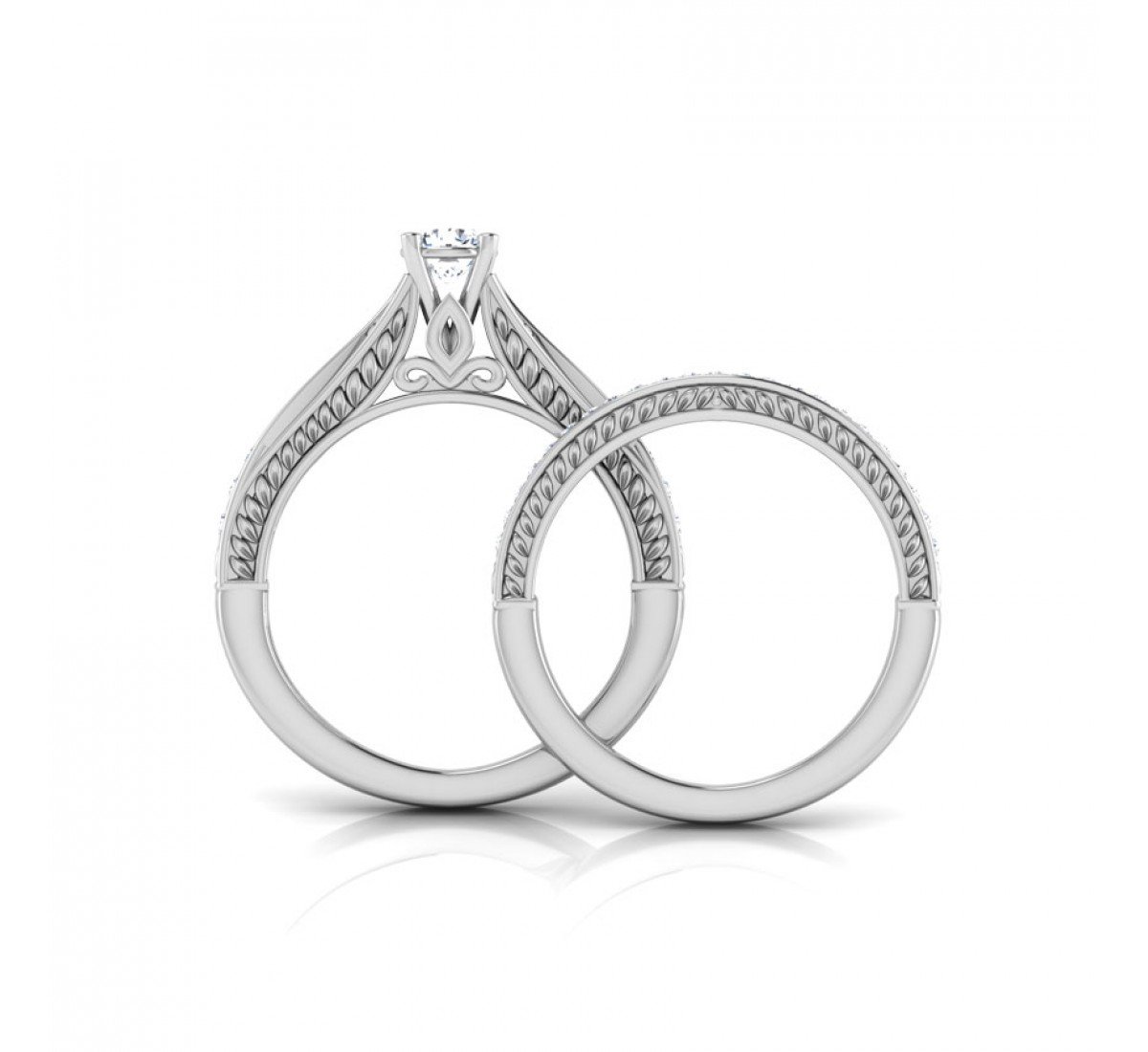 Upexa Bridal Diamond Ring Set