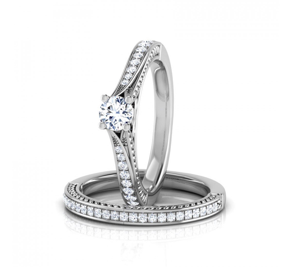 Upexa Bridal Diamond Ring Set