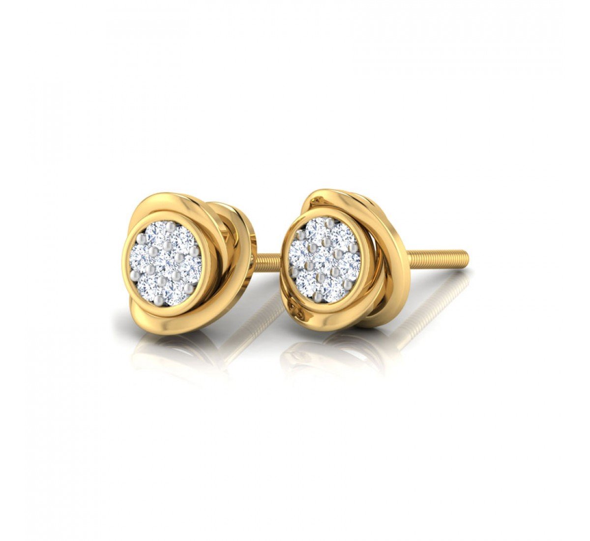 Frond Diamond Earrings