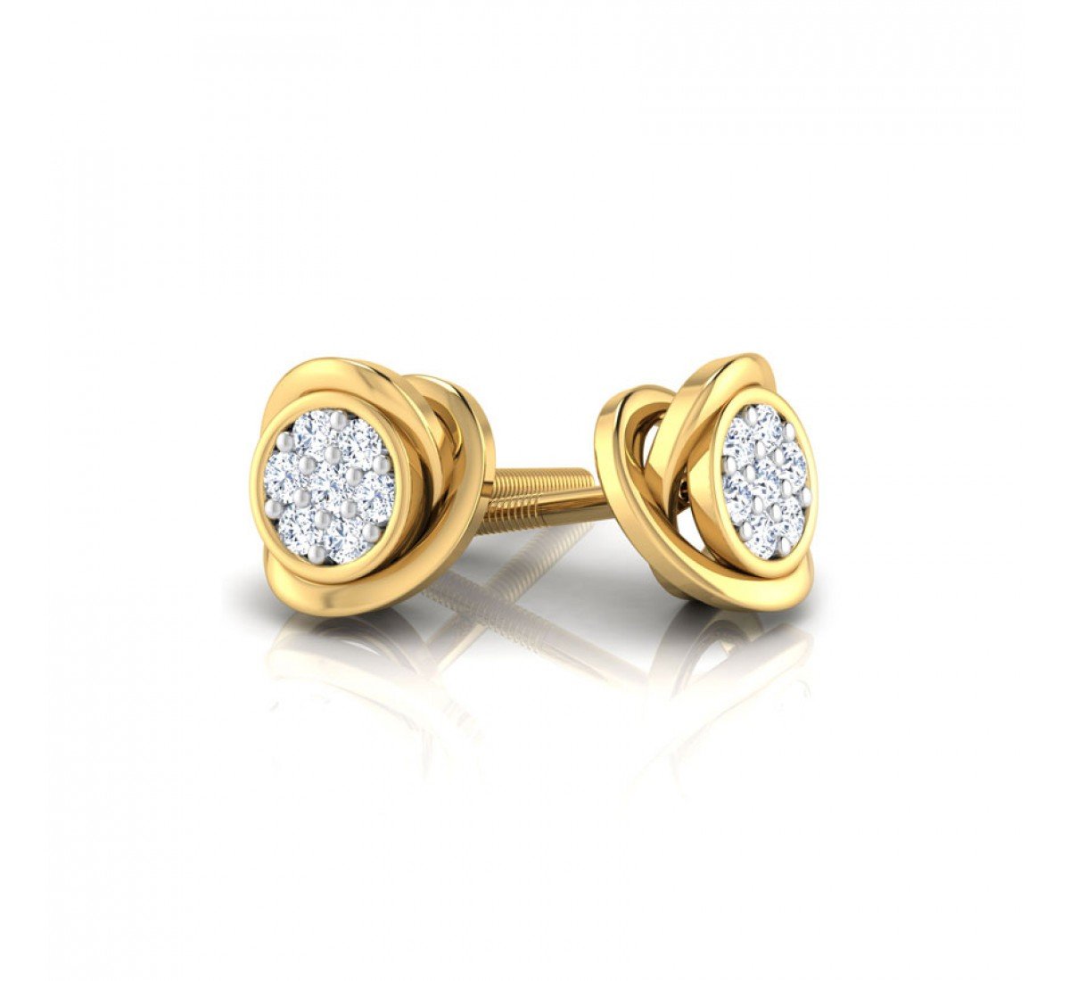Frond Diamond Earrings