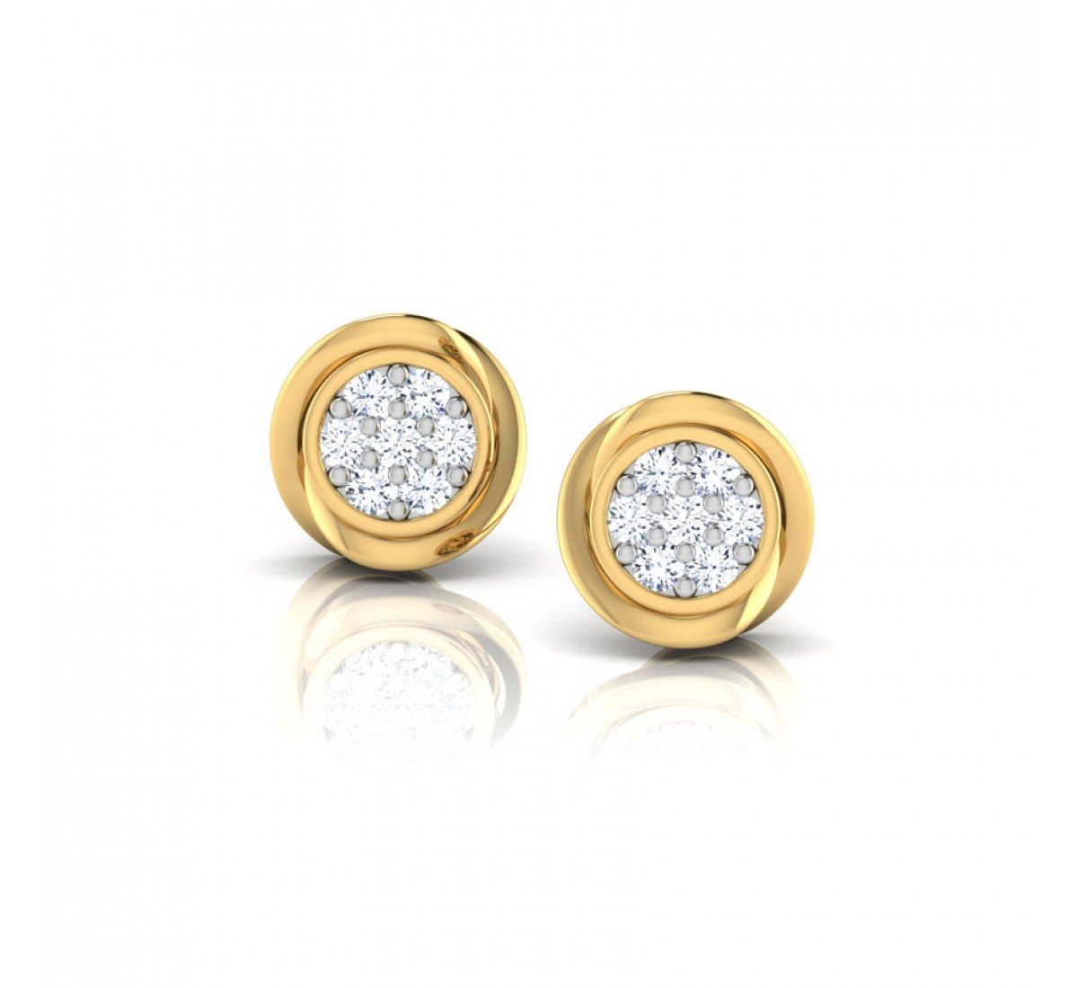 Frond Diamond Earrings