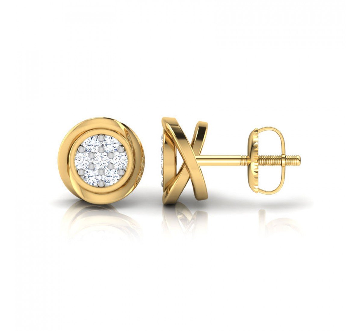 Frond Diamond Earrings