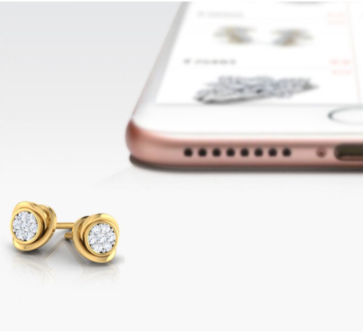 Frond Diamond Earrings